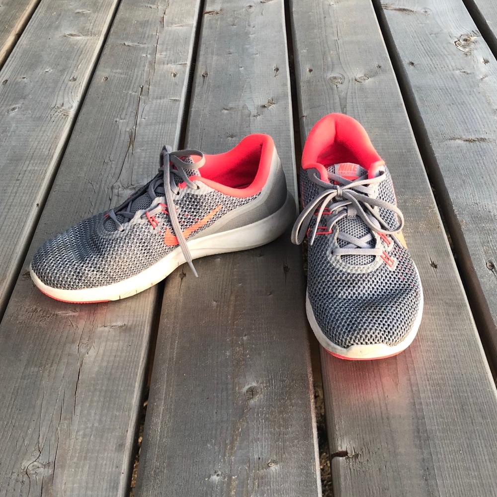 Nike Flex Trainer 7 Training Shoes Wolf Grey Pink
